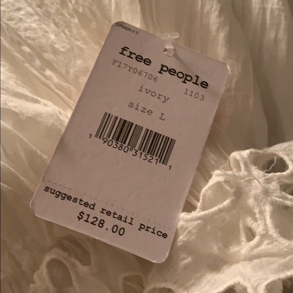 Free People Bella Note Eyelet Mini Dress In Ivory - Picture 6 of 6